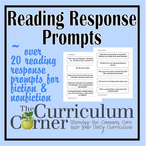 Reading Response Prompts - The Curriculum Corner 123