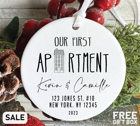 First Christmas In Our Apartment Ornament First Apartment Etsy