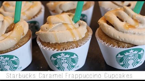 How To Make Starbucks Caramel Frappuccino Cupcakes Recipe Youtube