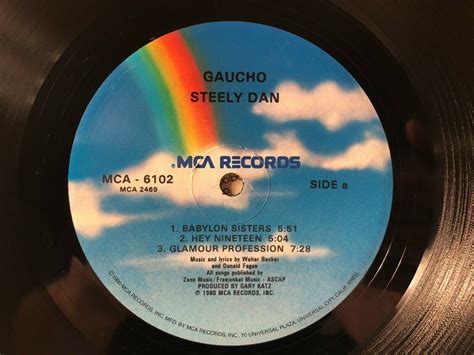 1980 Steely Dan Gaucho Lp Vinyl Album Mca Records ‎mca 6102 Exvg