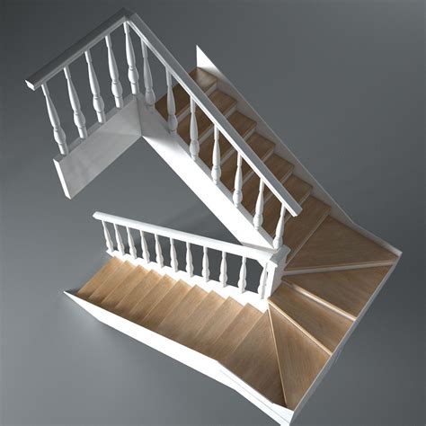 Wooden Stairs 3d Model Cgtrader