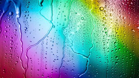 Rainbow Drops Wallpaper For Desktop 1920x1080 Full Hd