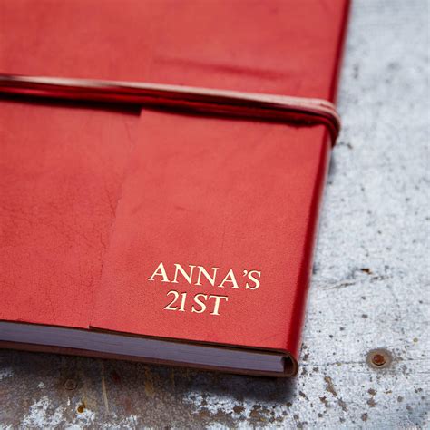 Personalised Distressed Coloured Leather Photo Album By Paper High