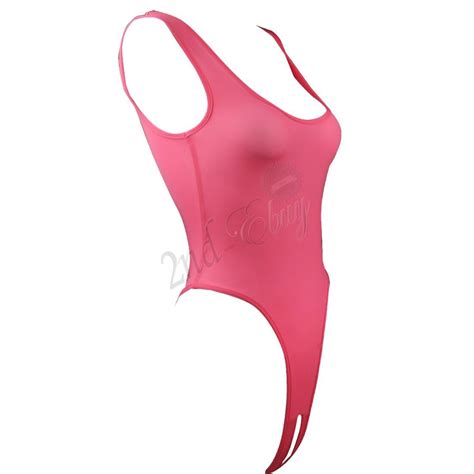 women lingerie sheer mesh one piece swimwear high cut leotard thong bodysuit ebay