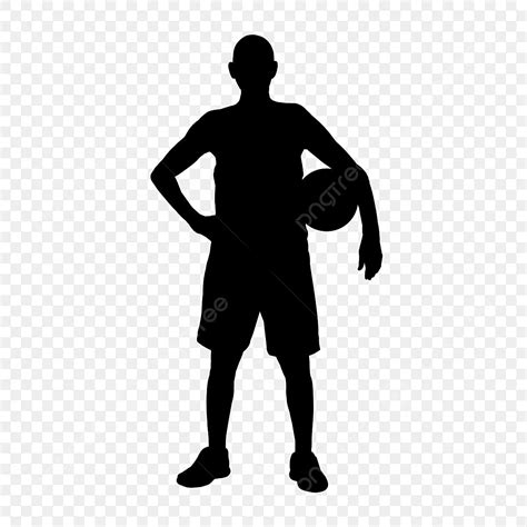 Girl Basketball Player Standing Silhouette