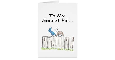 To My Secret Pal Greeting Card Zazzle