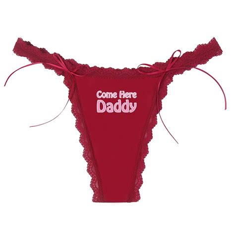 Come Here Daddy Underwear Cute Panties Women S Sexy Lace Thong Thin