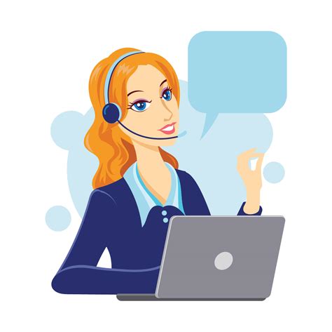 Customer Service Woman Character With Bubble Speech 211036 Vector Art