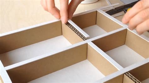 Diy How To Make A Cardboard Drawer Organizer Cardboard Drawers Diy