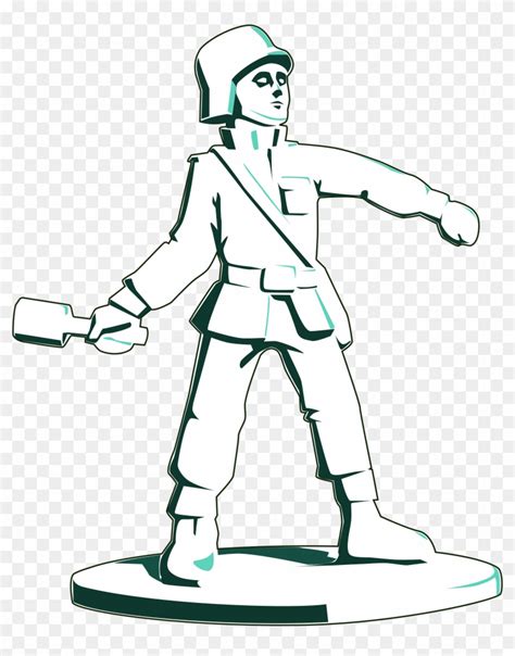 Toy Soldier Clipart Black And White Coloring Book Free Transparent