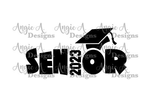 Senior 2023 With Cap Svg Etsy