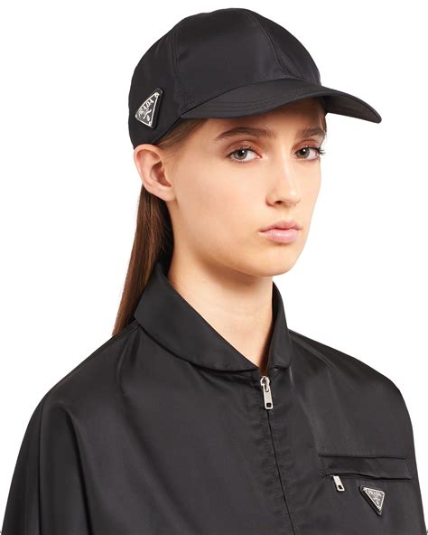 Black Re Nylon Baseball Cap Prada