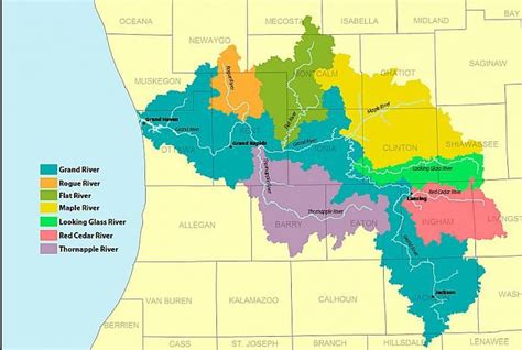 Grand River Watershed Map Watersheds River Grands