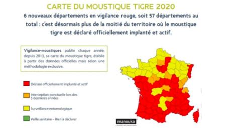 Map More Than Half Of French Départements On Red Warning For Tiger