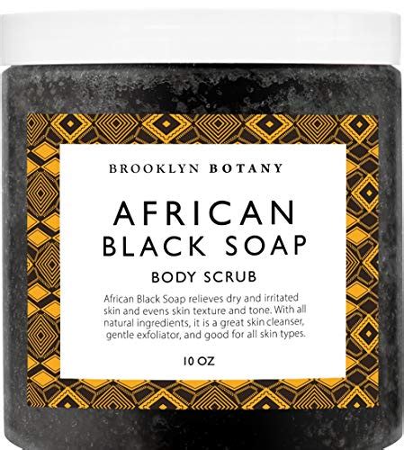 African Black Soap Body Scrub 10 Oz Shea Butter And Coconut Oil Great To Exfoliate