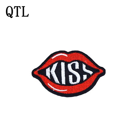 5pcs Lips Embroidery Patches For Clothing Shoes Iron On Transfer