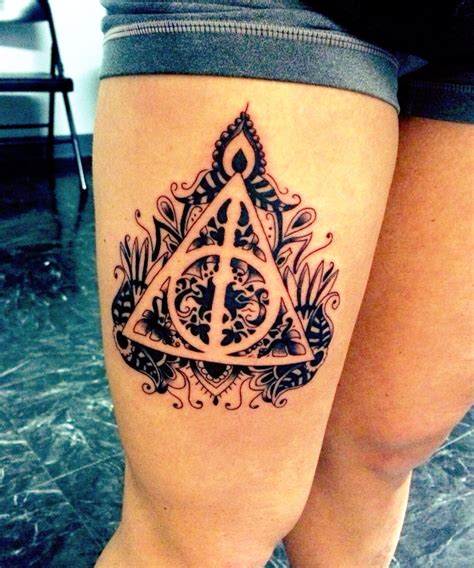 100+ harry potter tattoos that would make j.k. Deathly Hallows tattoo! #deathlyhallows #harrypotter # ...