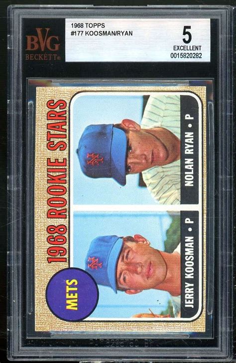 Nolan Ryan Rookie Card 1968 Topps 177 BGS BVG 5 Walmart