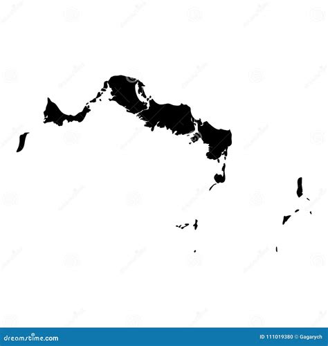 Carte Des Îles Turques Et Caïques Illustration de Vecteur