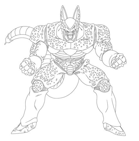 Cell Vs Gohan Coloring Page Anime Coloring Pages