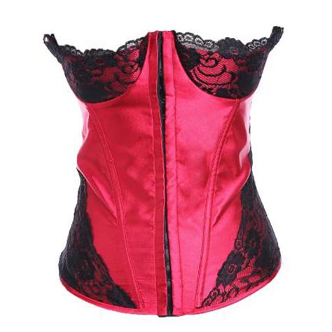 Sexy Hot Red Lace Corset Bustier With Straps Burleque Corset Waist