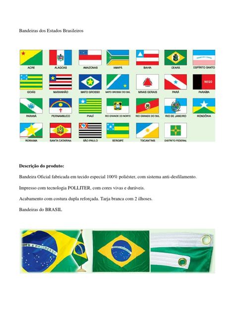 Bandeiras Dos Estados Brasileiros Brasil