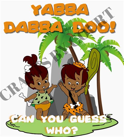 Yabba Dabba Doo Flintstones African American Gender Reveal Etsy Hong Kong