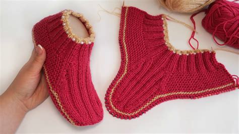 Knitted House Slippers Pattern Mikes Nature