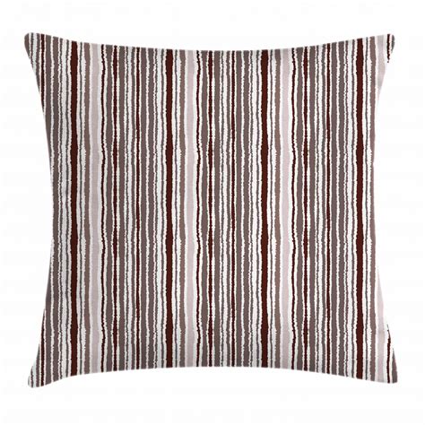 Geometric Throw Pillow Cushion Cover Vertical Lines Torn Paper Style
