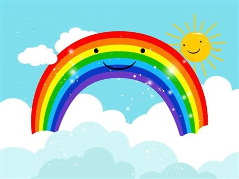 dibujos animados de arco iris sonriente premium vector freepik vector agua luz nube