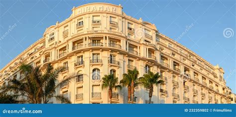 Miramar Hotel At Sunset In Cannes France Editorial Photography Image