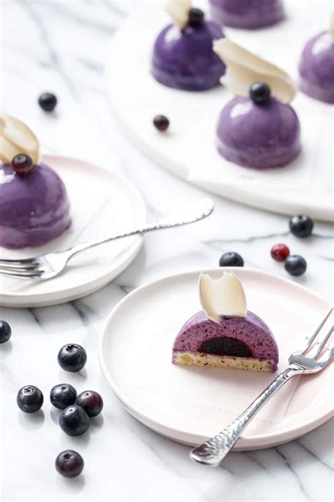 Mini Blueberry Mousse Cakes With Mirror Glaze Cook Now