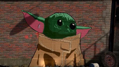 Baby Yoda Speedart | Kingspray Graffiti VR - YouTube