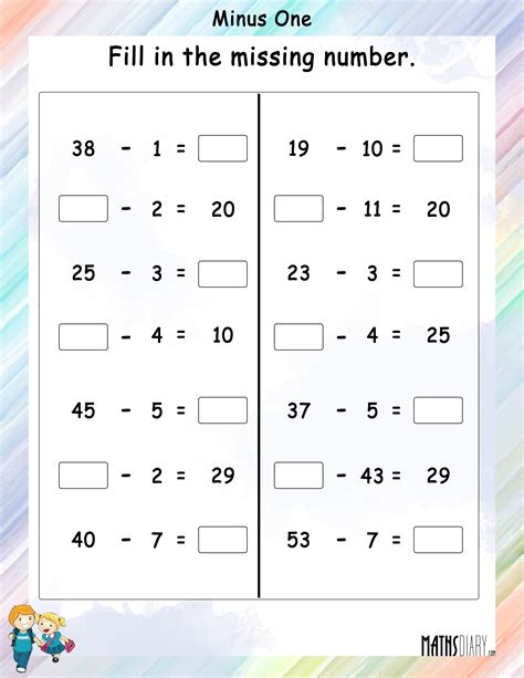 Subtraction Grade 1 Math Worksheets Page 3