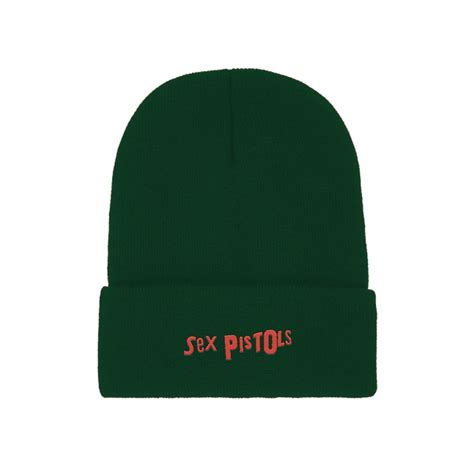 Forest Green Beanie Orange Logo Sex Pistols Official Store