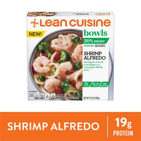 Lean Cuisine Bowls Shrimp Alfredo Meal 10875 Oz Frozen Walmart