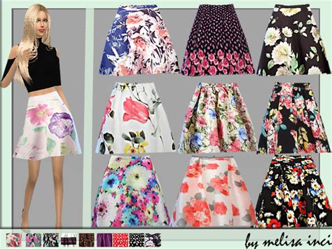 Melisa Incis Floral Skater Skirt Sims 4 Updates ♦ Sims 4 Finds