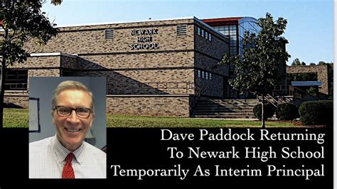 Former Newark High School Principal Dave Paddock Returning To Nhs For