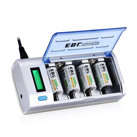 Ebl Lcd Universal Battery Charger And Discharger With 4 Packs 5000mah Ni