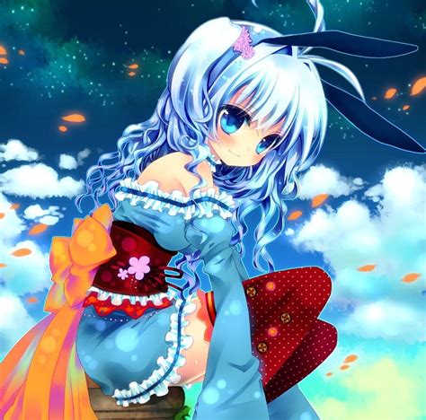 Anime Art Bunny Girl Rabbit Girl Rabbit Ears Kimono