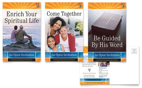 Church Postcard Templates And Design Examples