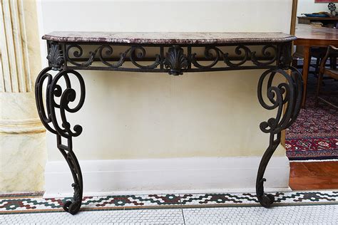 Wrought Iron Console Table Shapiro Auctioneers