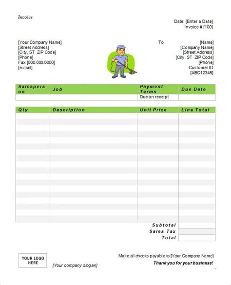 Editable Invoice Template Excel Invoice Example Invoice Template Word