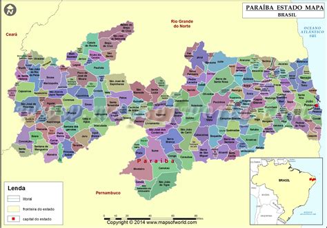 Mapa Do Estado Paraiba