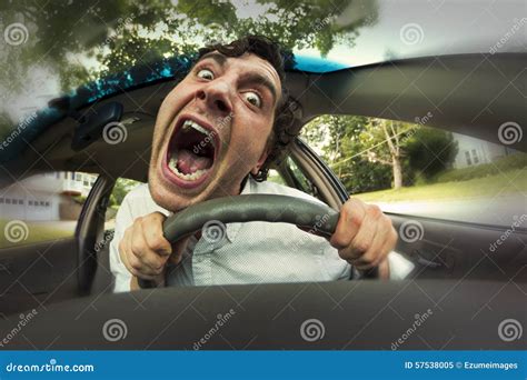 Car Crash Face Stock Image Image Of Silly Road Automobile 57538005