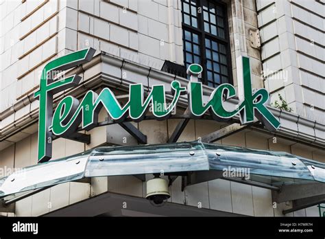 Sign Above Entrance To Fenwick Department Store On Northumberland