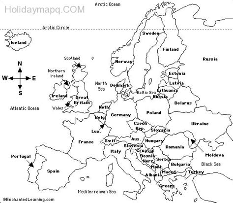 Outline Map Europe Countries Labeled Image Quotes At