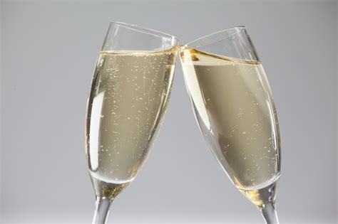 Free Photo Toasting Champagne Glasses