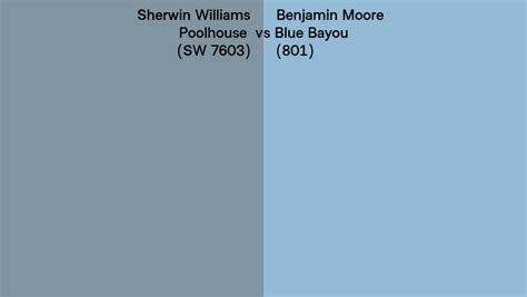 Sherwin Williams Poolhouse SW 7603 Vs Benjamin Moore Blue Bayou 801
