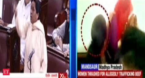 Uproar In Rs On Alleged Beating Of Muslim Women In Mp On Beef Rumour The Economic Times Video